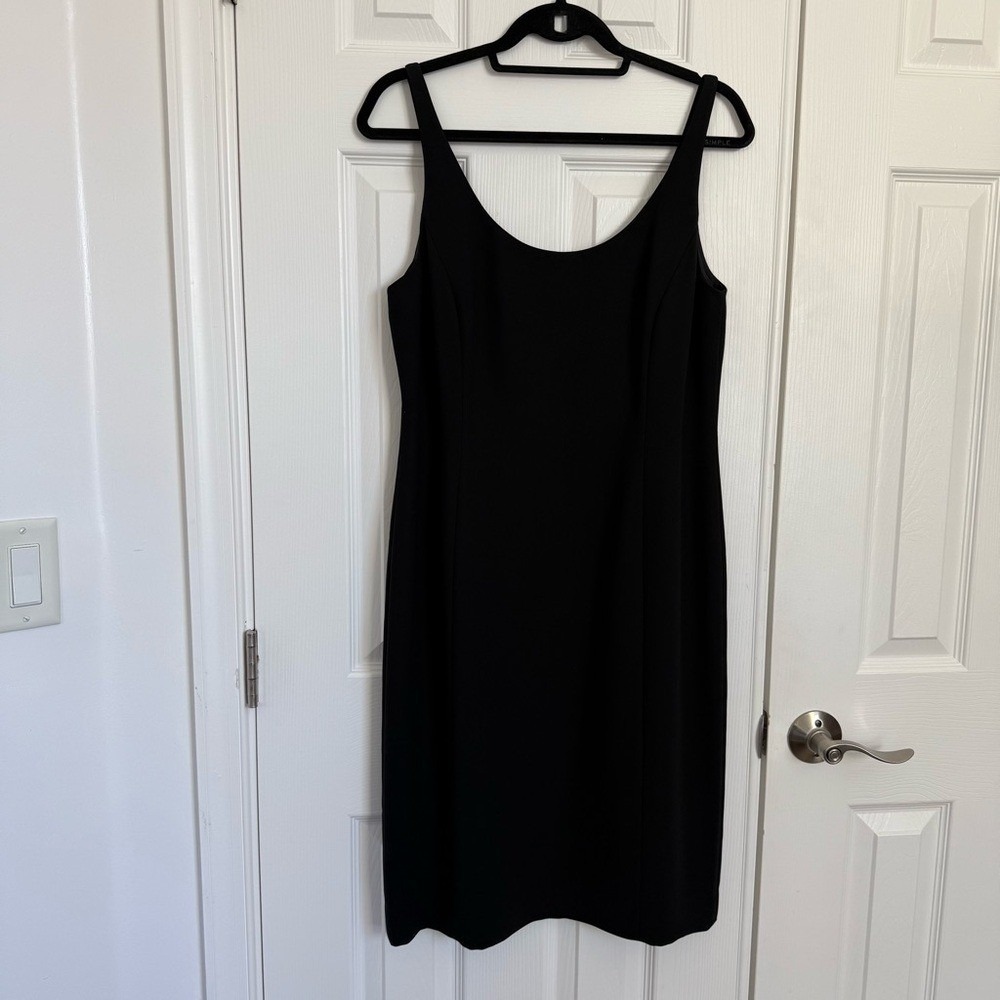 Ann Taylor LOFT Classic LBD Black Sleeveless Mini Sheath Dress Women's 12 NWT - Picture 4 of 14